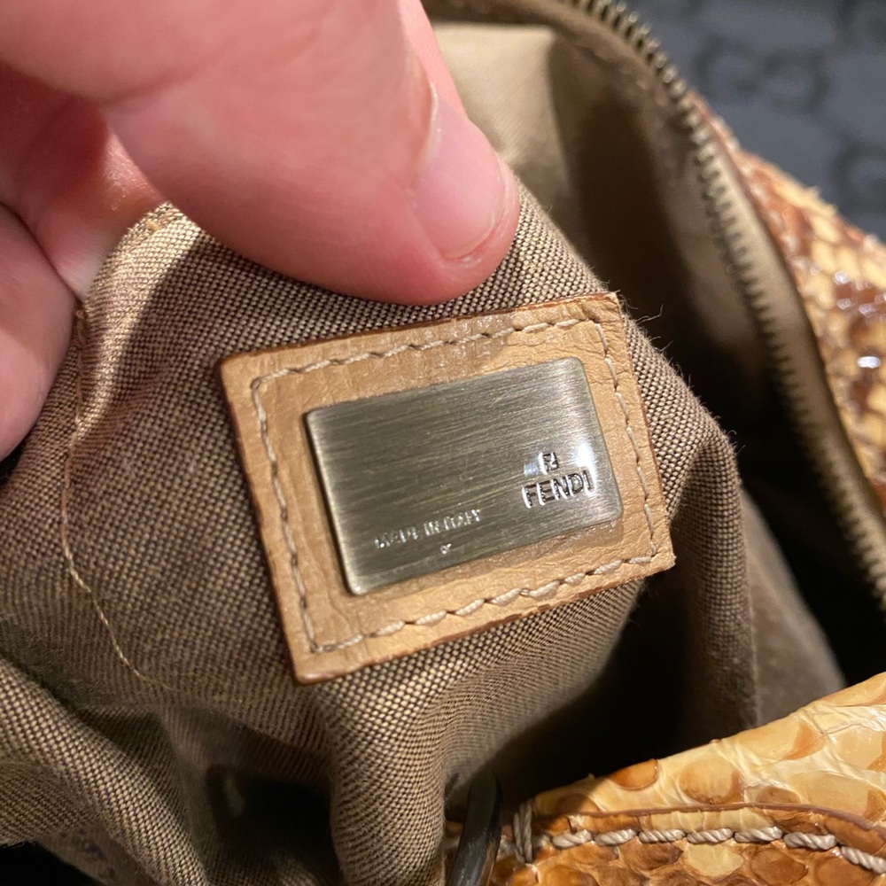 Rare Fendi Buckle Python Hobo Bag - Picture 5 of 9